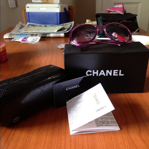 Chanel sun glasses purple