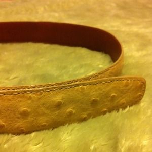 Terry stack Italian calfskin leather belt