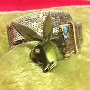 💘Silver Sequin Playboy Belt💋