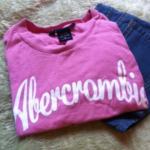 Abercrombie pink tee💗