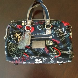 Coach Poppy Graffiti Satchel Bag