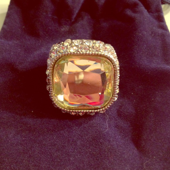 Silver diamond cocktail ring