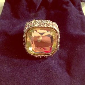 Silver diamond cocktail ring