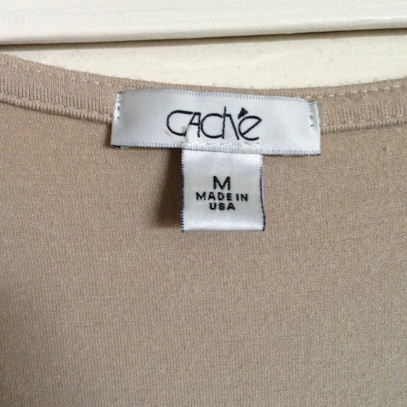 REDUCED Tan cache top with teal studded shoulders - Picture 3 of 3