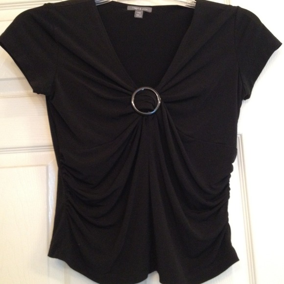 Flattering black shirt.