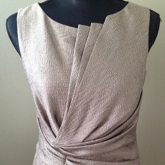 Matte gold cocktail dress