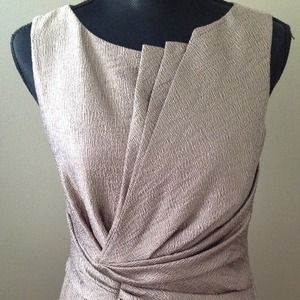 Matte gold cocktail dress