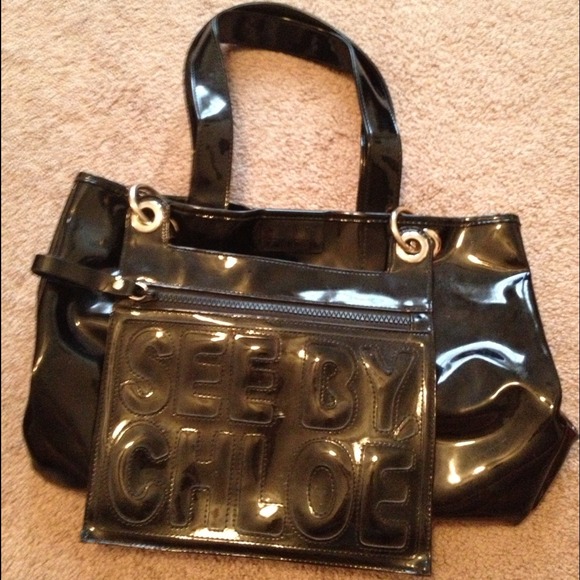 Shiny Black See by Chloe Bag