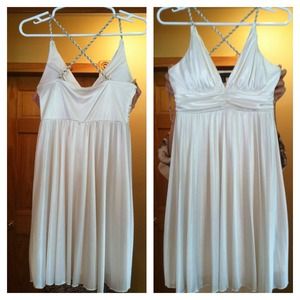 Off white lampshade style dress.