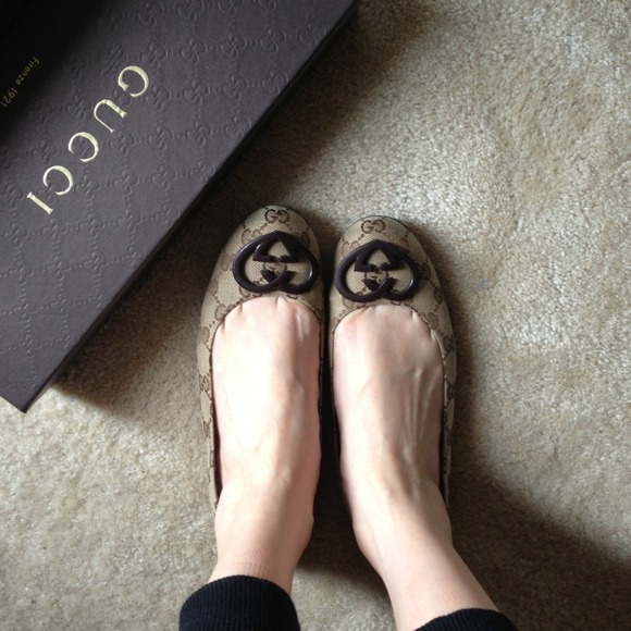 Gucci monogram ballerina.