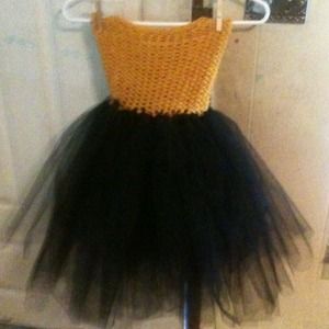 Gold and black tutu dress