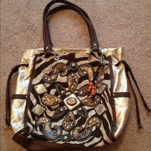 Printed Kathy Van Zeeland Shoulder Bag