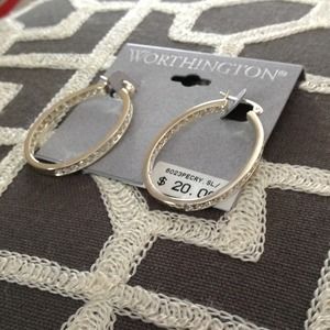 *Sold* Bundled.    Silver cz hoops