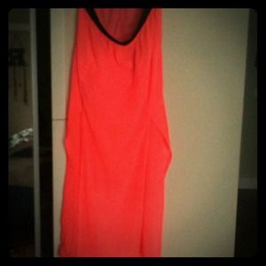 Long pink sheer skirt