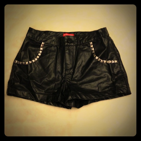 Faux Leather Rocker Shorts