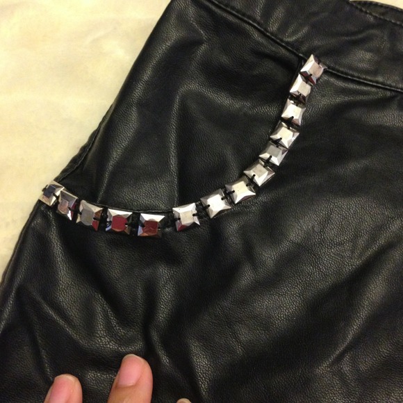 Faux Leather Rocker Shorts - Picture 2 of 4