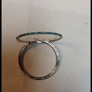 Turquoise loop earrings