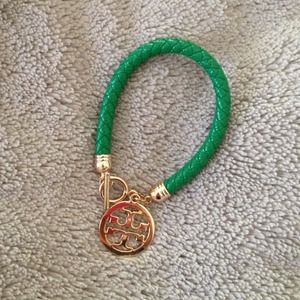 Tory Burch bracelet. Green. Super trendy and cute!
