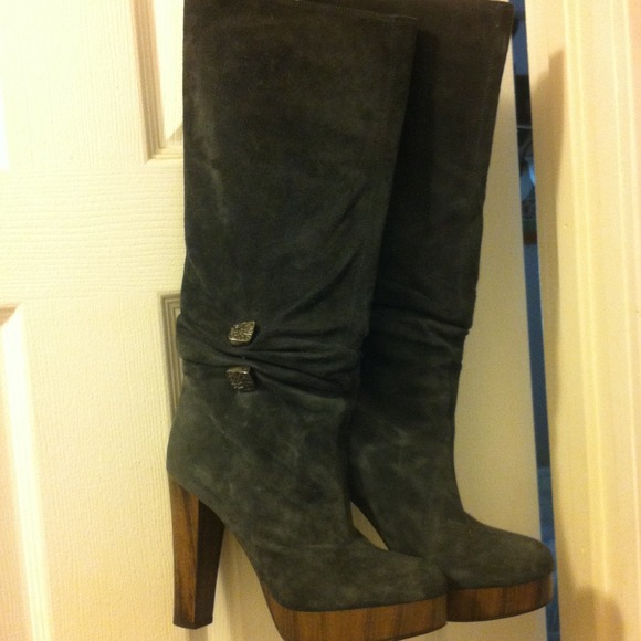 Miss Sixty suede boots with rouched ankle
