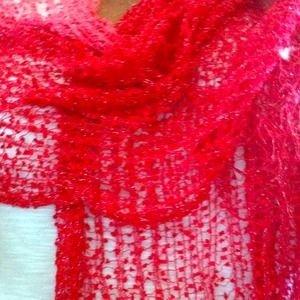 Red ombre scarf