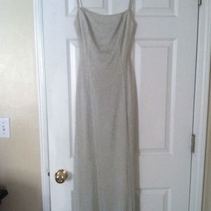 Timeless silver backless formal