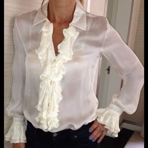 Just Cavalli Ruffle Blouse Size 40