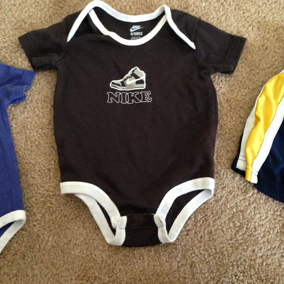 6/9 nike onsie and 6/9 fila shorts