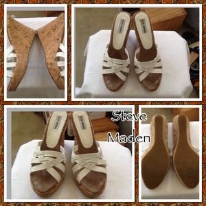 RESERVED! for@raininmay.  Steve Maden cork wedges