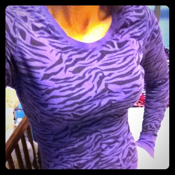 Zebra print long sleeve top