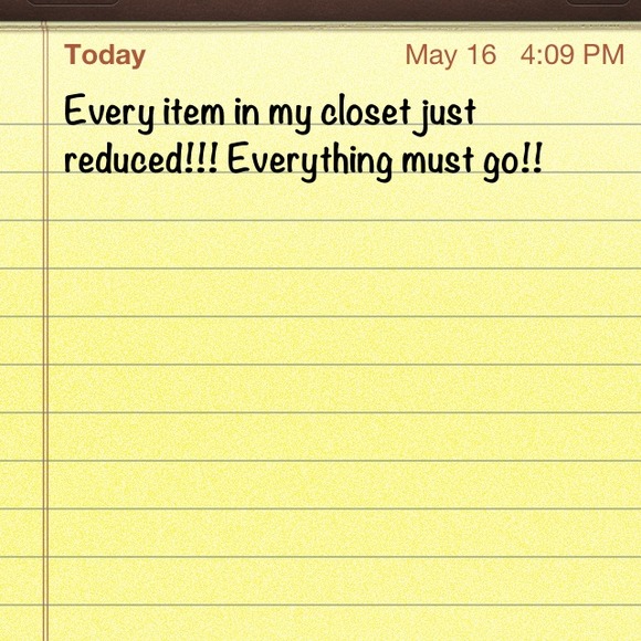 Everything must go!