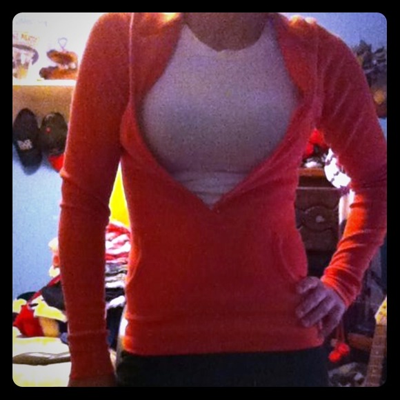 Rustic orange pullover hoodie