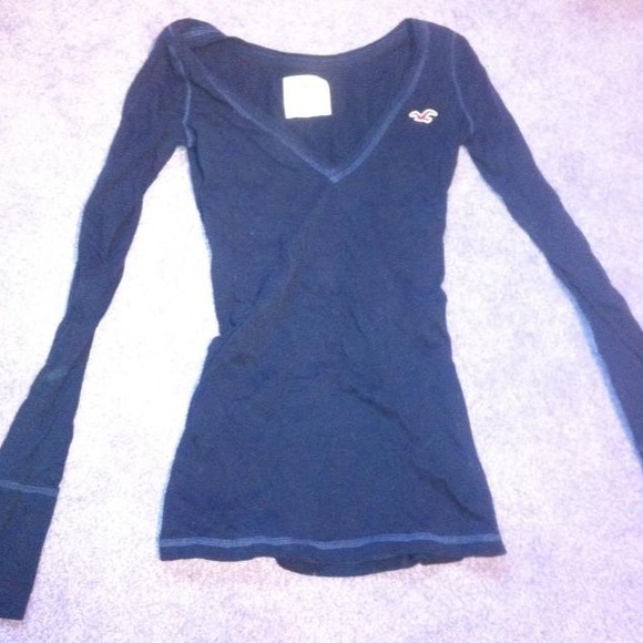 Hollister Navy Blue Long Sleeve Shirt - Picture 1 of 1
