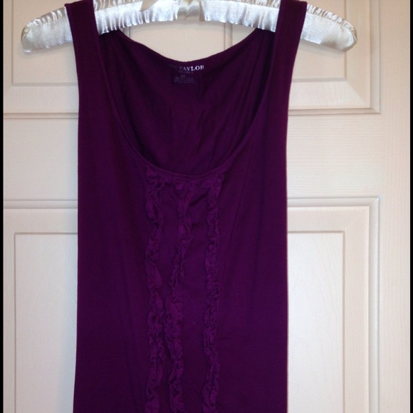 Ann Taylor Ruffled Tank Top