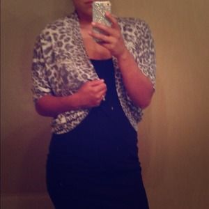 Lepard print medium light vest or over coat!