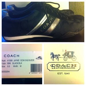 Shoes! Coach Black/Silver sneakers!