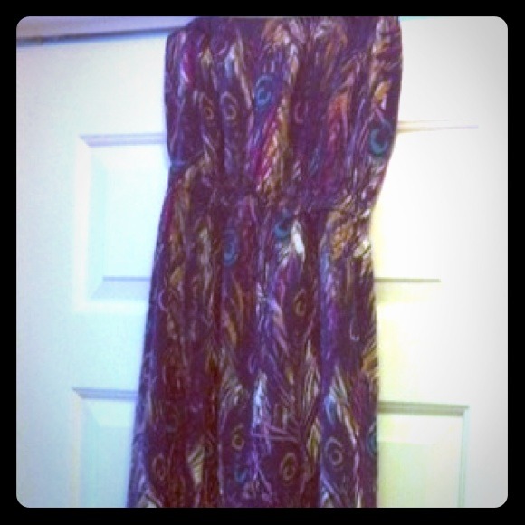 Peacock dress, gold necklace💥SOLD💥to @aag1112