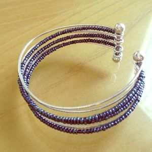 Blue metallic bracelet