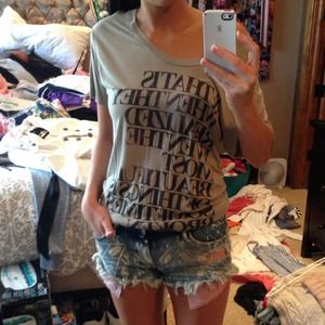 Oversized off the shoulder tee