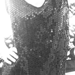 Beautiful Black Sequined Top