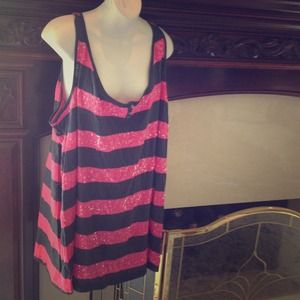 4x sequence tank top pink and grey