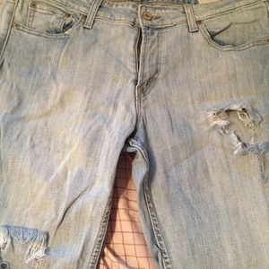 Size 13 Levi 501 fit distressed jeans!
