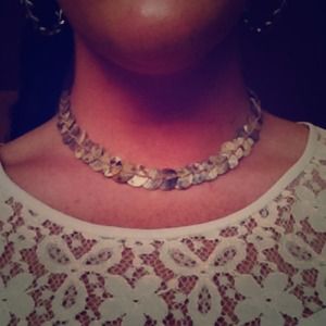 Beach shell choker necklace