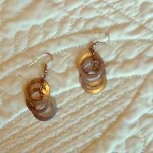 Vintage silver loop earrings