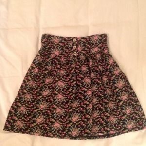 Floral high waisted skirt