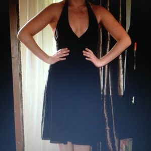 Brown J.Crew Halter Dress