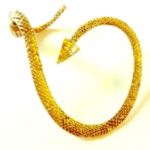 Sultry Gold Snake Ear Cuff Earring