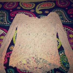 BUNDLED: Hello Kitty shirt & light pink knit cover