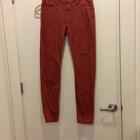 Rust colored Hudson nico midrise super skinny
