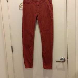 Rust colored Hudson nico midrise super skinny