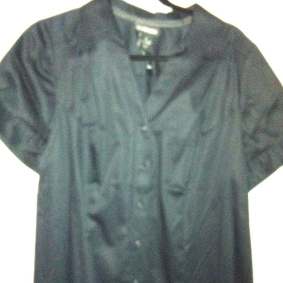 Lane Bryant black button-up dress shirt